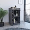 Tuhome Dukat Bar Cart, Two Shelves, Six Built-in Wine Rack, Four Casters, Smokey Oak MLV5205 - alternate 7
